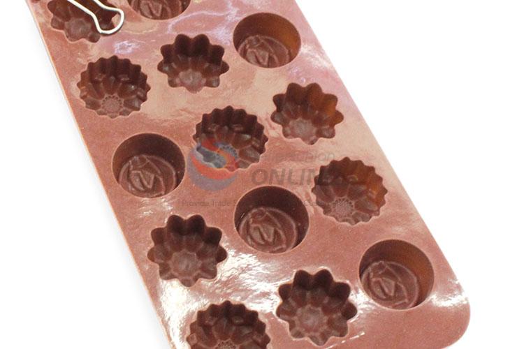 Custom Flower Shape Chocolate Silicone Mould Biscuit/Dessert Baking Mould