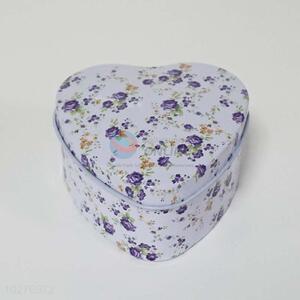 High Quality Heart Shaped Purple Iron Box for Sale