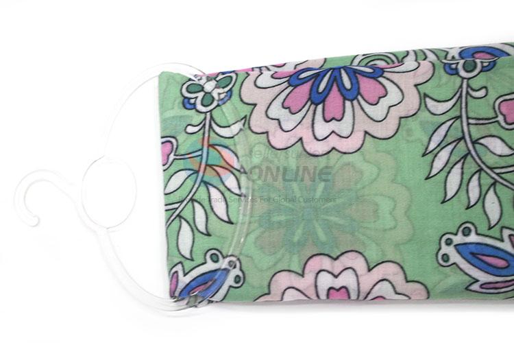 Great Flower Pattern Green Staple Rayon Scarf for Women