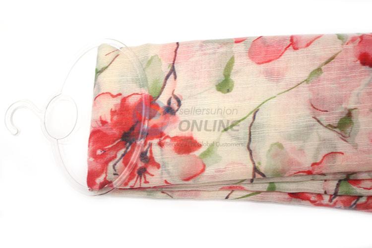 New Arrival Flower Pattern Voile Scarf for Women