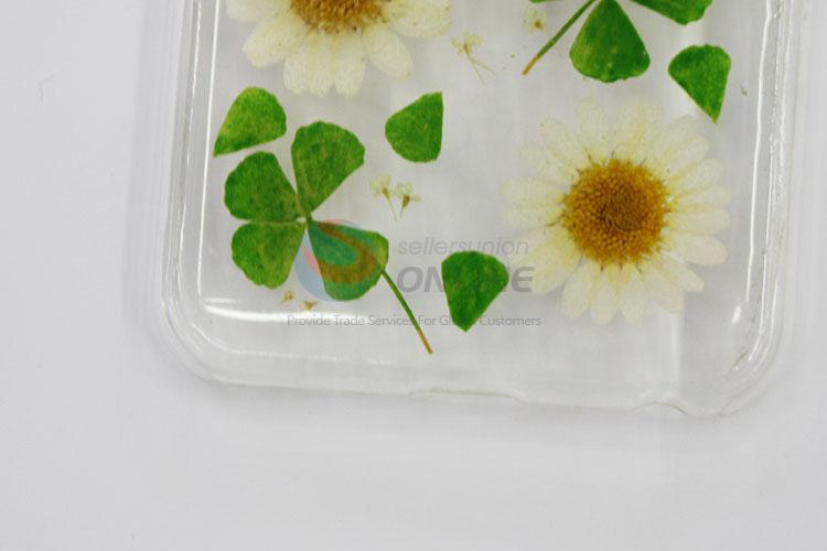 Four Leaf Clover and Dried Flower Printed TPU Mobile Phone Shell for iphone