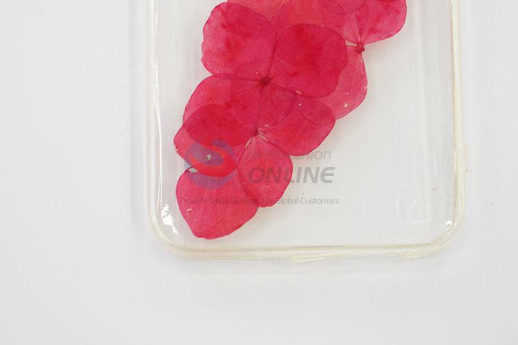 Hot Sale Beautiful Girl Dried Flower Printed Transparent TPU Mobile Phone Shell for iphone