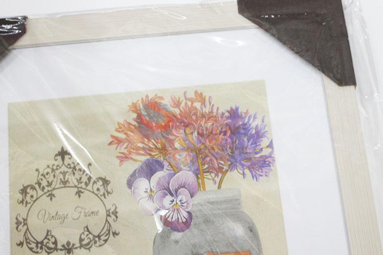 New Arrival Vase and Ikebana Pattern Painting Crafts for Wall Decoration