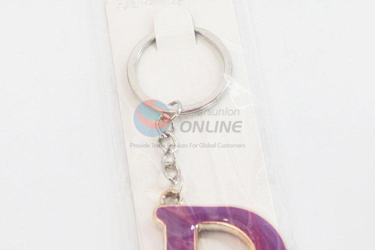 Simple style cheap top quality D shape key chain