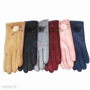 Hot sales best fashion style colorful 6pcs women gloves