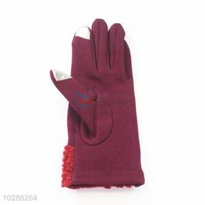 Good quality best fashionable red women glove