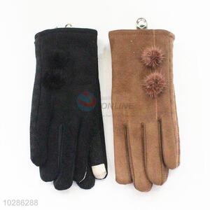 Beautiful style cheap top quality 2pcs women gloves