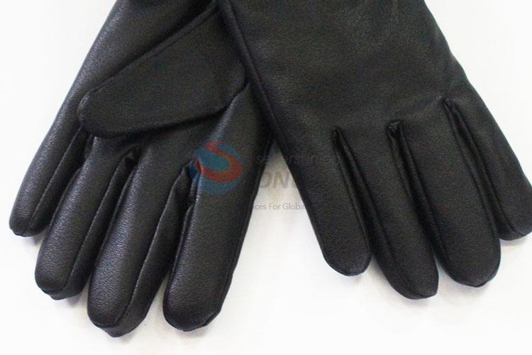 Top quality low price fashion style black women glove