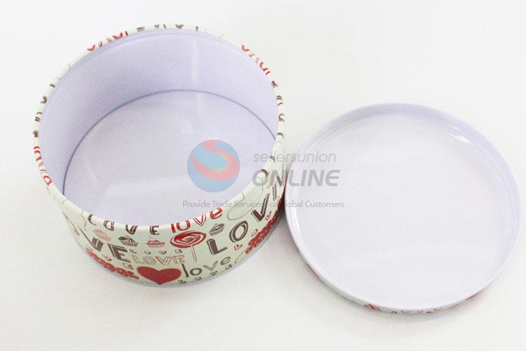 Lovely Printing Circular Storage Box Small Sealed Case