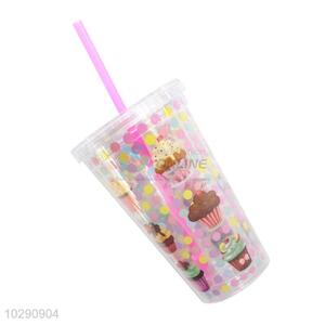 Custom Color Printing Plastic Straw Cup Water Cup