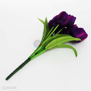 China factory price fashionable 9pcs purple artificial tulip plants