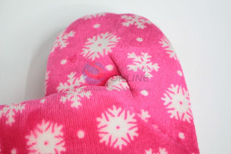 Cheap price snow pattern indoor plush shoes