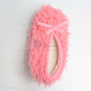 Promotional pure color plush indoor ground sandals