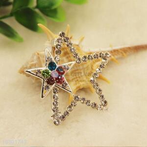 New Arrival Star Shaped Alloy Brooch for Clothes