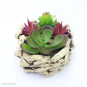 Bottom price tree branch shape faux succulent plant pot