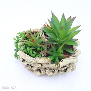 Cute best new style tree branch shape faux succulent plant pot