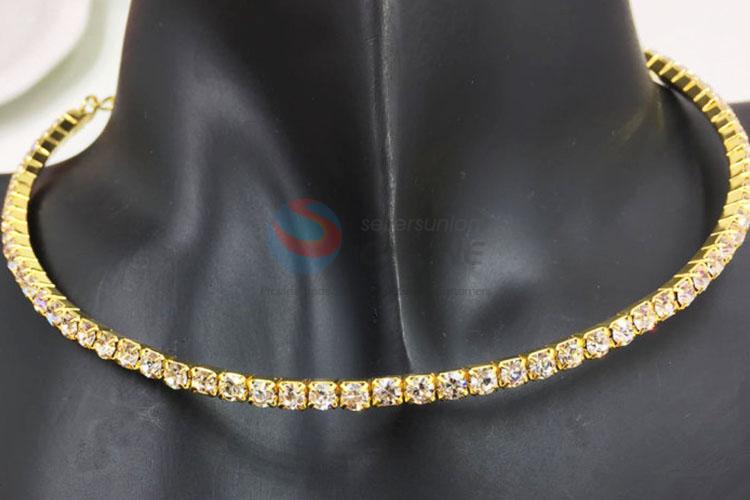 Full Paved Rhinestone Choker Collar Necklace for Girls