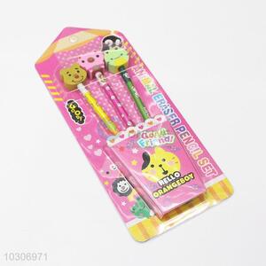 Top quality cheap high sales eraser&pencil stationery set