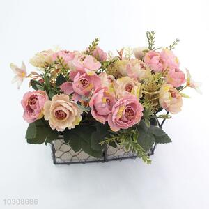 Eco-Friendly artificial flower with hand basket