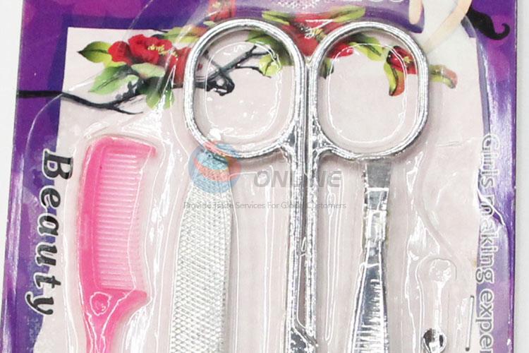 New Arrival Girls Manicure Set Cuticle Nipper/ Nail Clipper/ Eyebrow Scissors/ Earpick