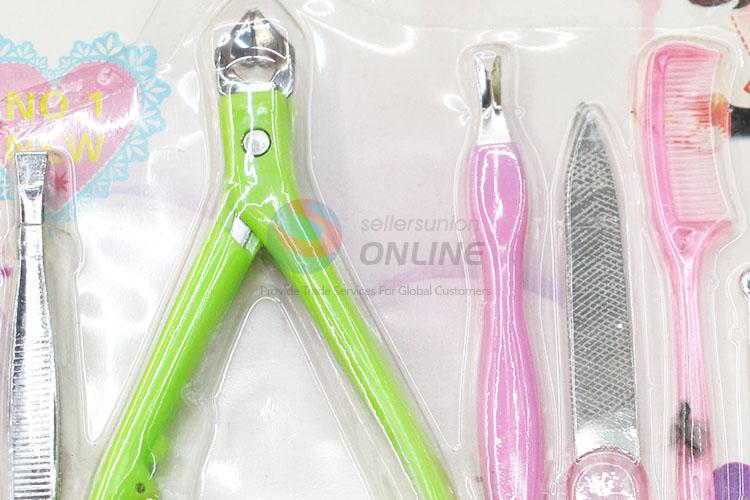 Factory Direct Girls Manicure Set Cuticle Nipper/ Eyebrow Tweezers/ Nail File/ Earpick