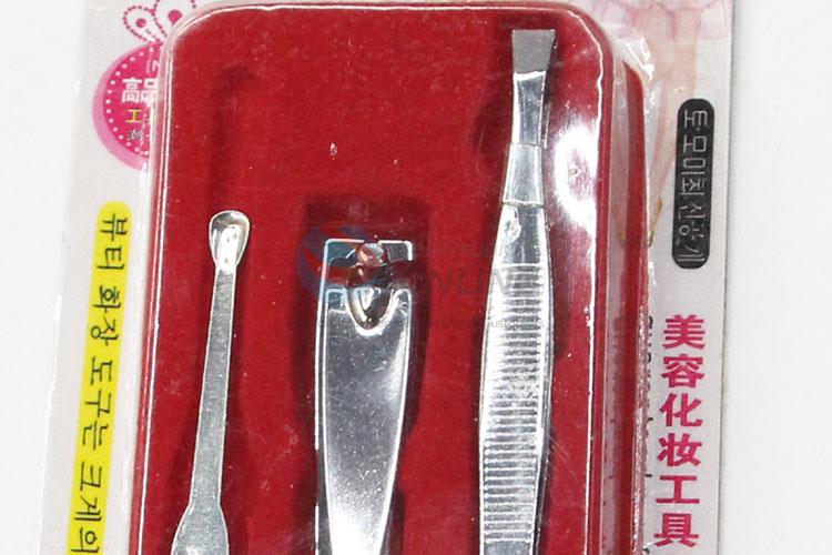 Ladies Beauty Kit Eyebrow Tweezers/ Nail Clipper/ Earpick for Promotion