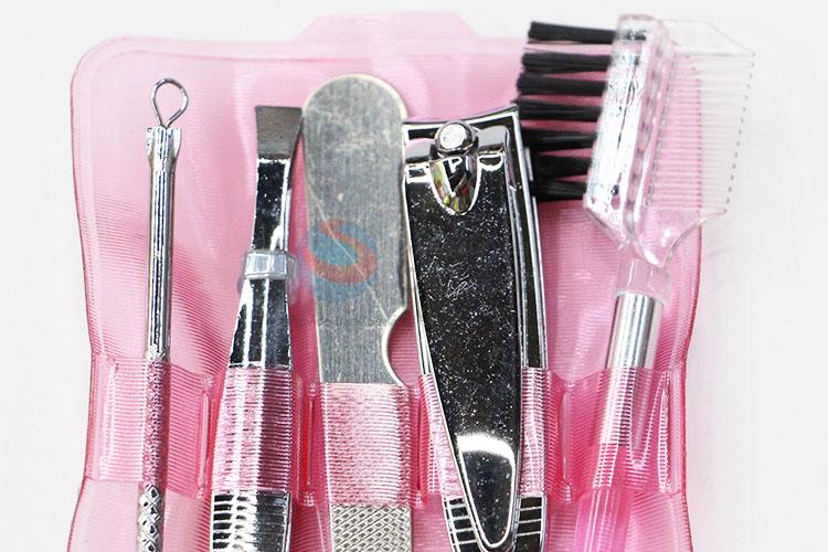 Cosmetic Manicure Set Nail Clipper/ Eyebrow Tweezers/ Nail File/ Comb for Girls