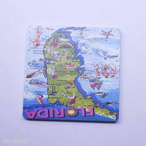 Map Pattern Square Cup Mat/Cup Coaster