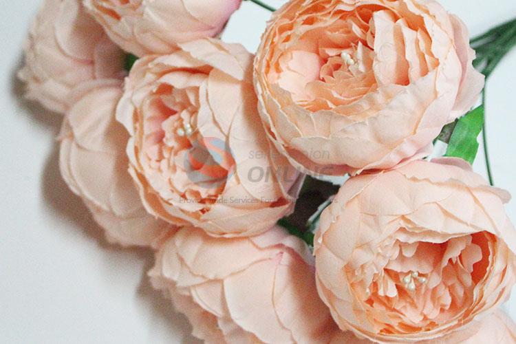 Pink Color 9 Pieces Tea Flowers for Decoration