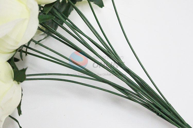 Beautiful 10 Pieces White Color White Rose for Wedding Decoration