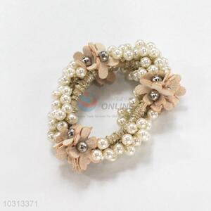 Low price new arrival flower&pearl hair ring