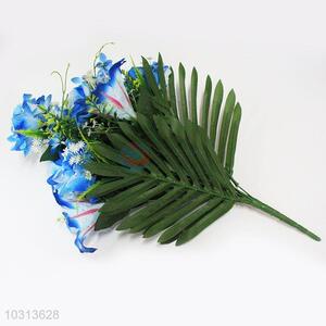 Blue Color 13 Heads Artificial Rose for Wedding Party