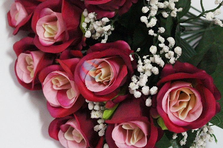 18 Heads Artificial Romantic Rose for Home Decoration