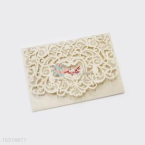 Hot Sale Laser Cut Hollow Wedding Invitation Card