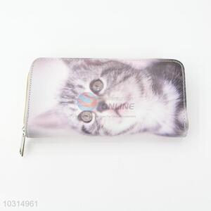 Cat Pattern Customized Purse/Wallet With Zippers