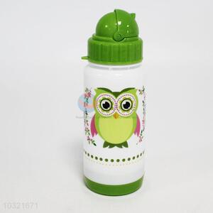 Owl Pattern Green Plastic Cup
