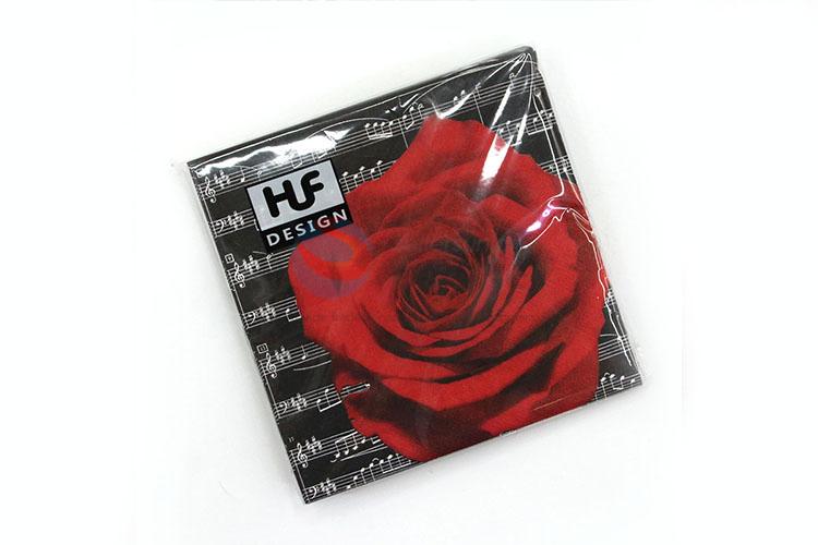 Reasonable Price Big Rose Napkin Paper