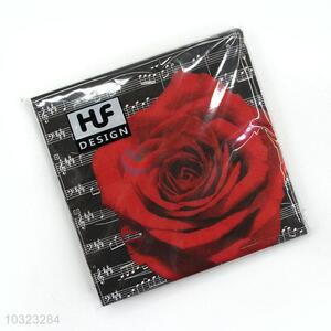 Reasonable Price Big Rose Napkin Paper