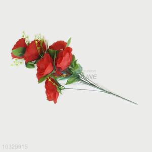 Home Decoration Cloth Flower Red Rose Artificial Flowers