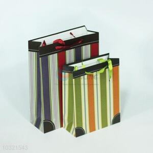 Colored Striped Gift Bag