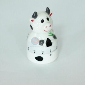 White Plastic Cow Design Timer for Kitchen