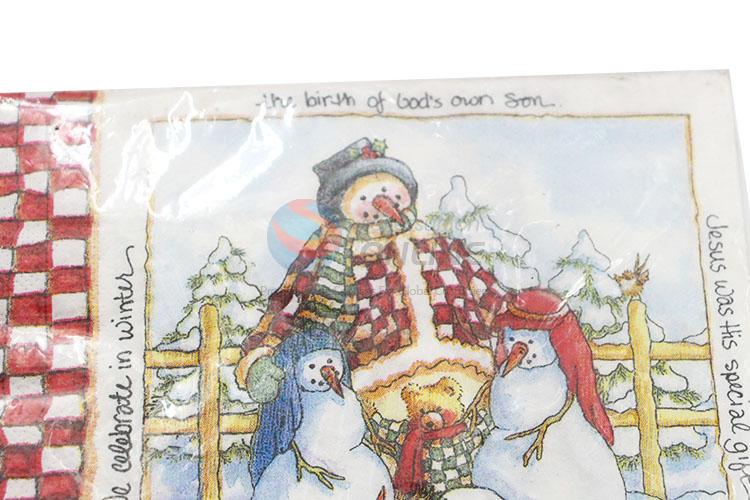 Nice Snowman Printed Square Paper Towel for Sale