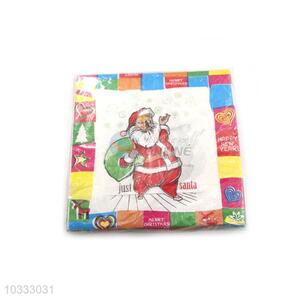 Funny Santa Claus Printed Square Paper Towel for Sale