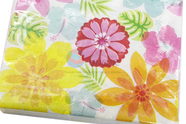 Wholesale Nice Flower Printed Square Paper Towel for Sale