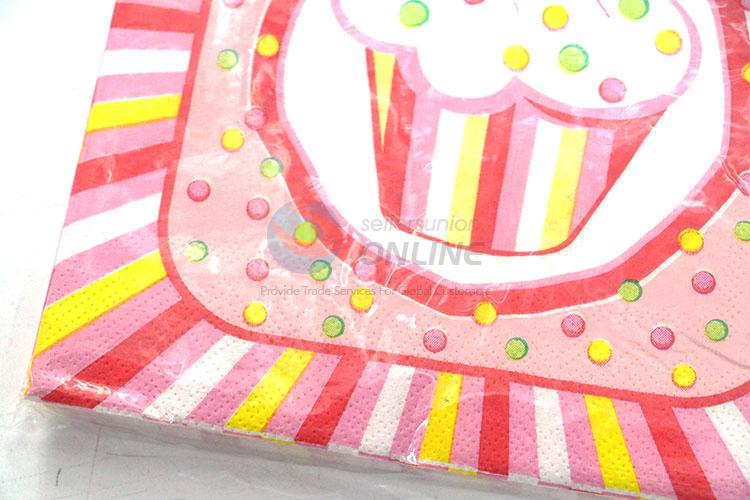 Delicious Cake Printed Square Paper Towel for Sale