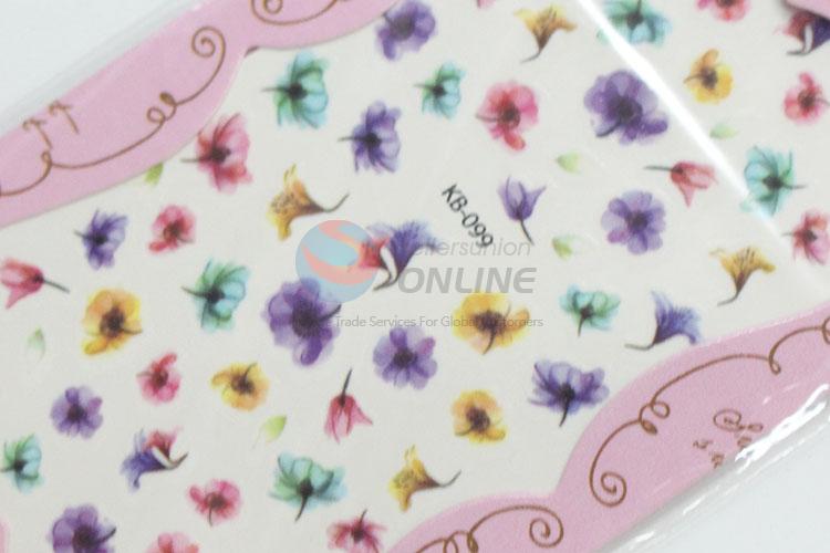 Factory price best colorful flowers nail sticker