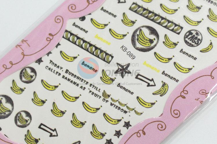 High sales banana nail sticker