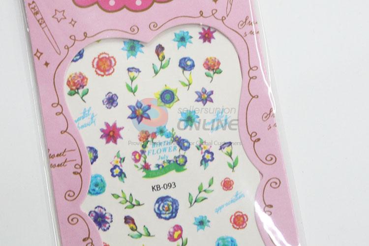 Fashionable low price flowers nail sticker