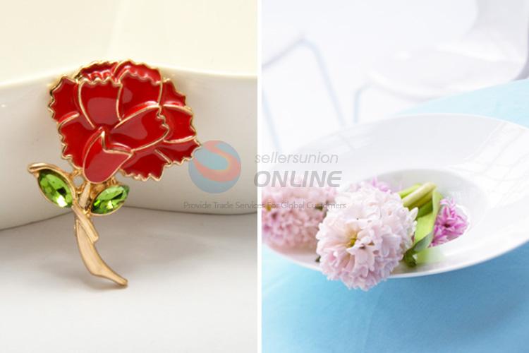 Popular design promotional cheap carnation brooch