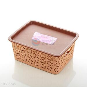 Best Price Plastic Storage Basket With Cover